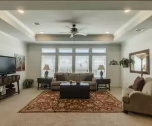 Living Room from house model Jones Pratt Homes, Tyler, TX