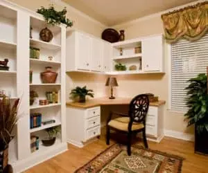 Office area from manufactured house model Benchmark made by Pratt Homes, Tyler, Texas