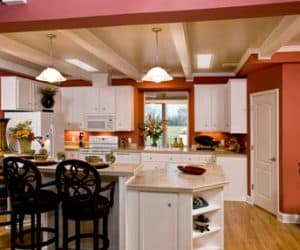 Kitchen from manufactured house model Benchmark made by Pratt Homes, Tyler, Texas