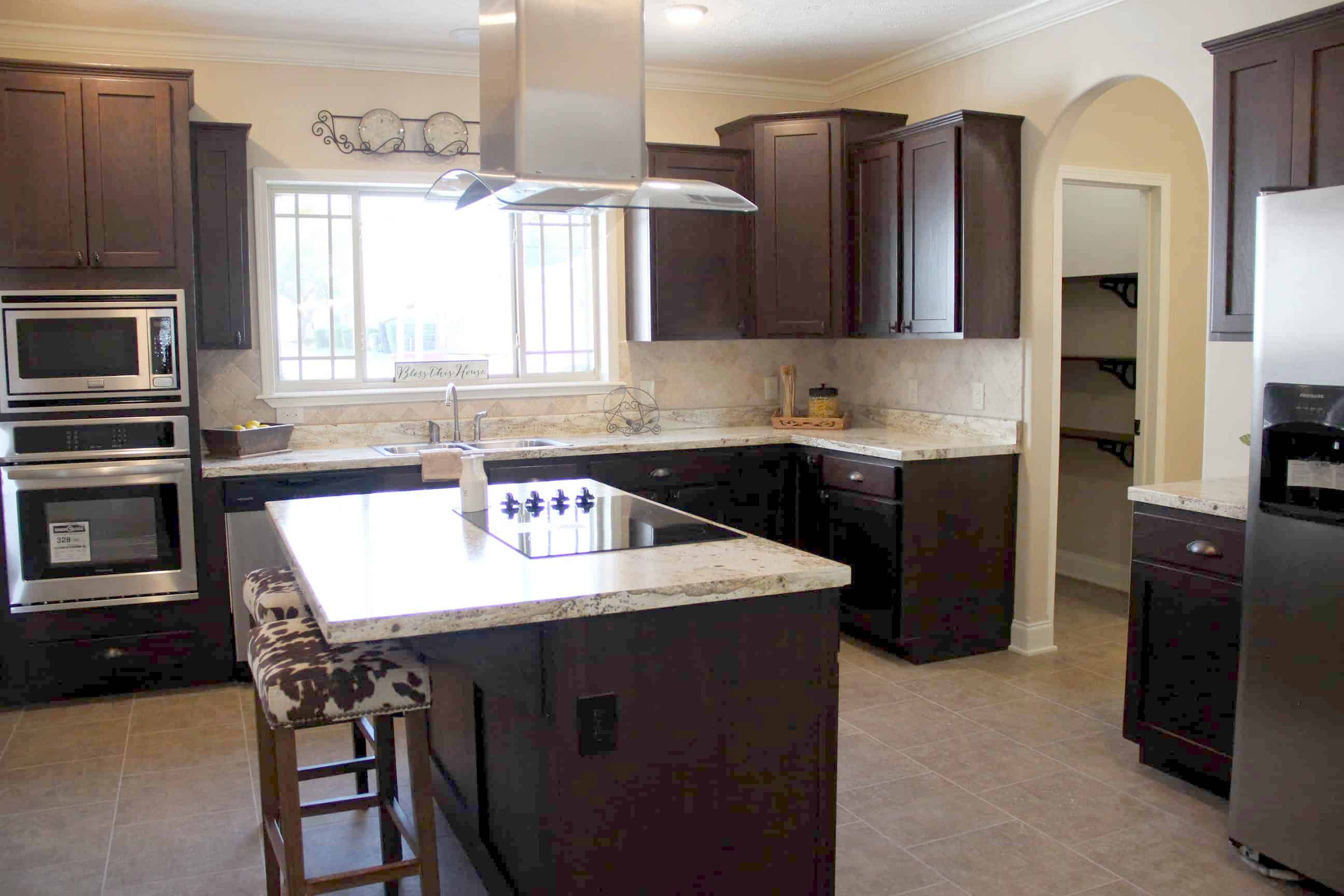 Kitchen space from home model Carlton made by Pratt Homes, Tyler, Texas