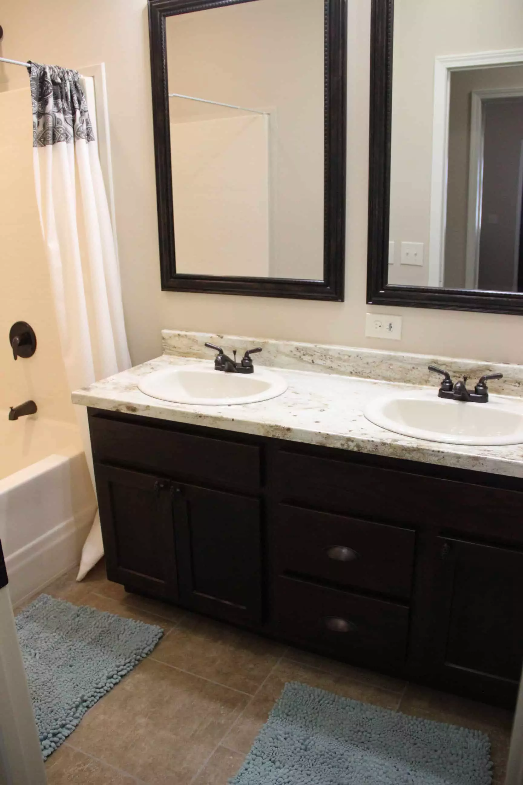 Bathroom sink from house model Carlton Pratt Homes, Tyler, Texas