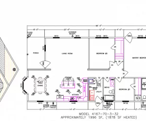 Ryan Modular Home floor plan made by Pratt from Tyler Texas