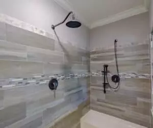 Shower in Bathroom from house model Sterling Pratt Homes, Tyler, Texas