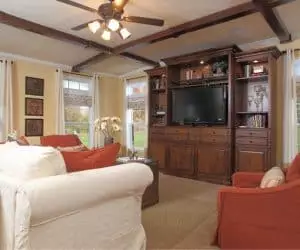 Willow Modular Home living room made by Pratt Homes from Tyler, Texas
