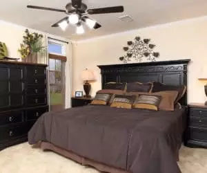 Bedroom from modular house model Adirondack made by Pratt Homes, Tyler, Texas