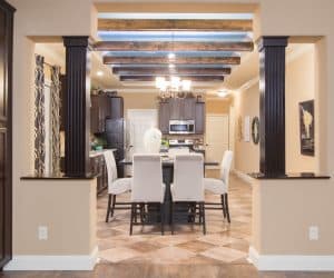 Torridon Modular Home dining room made by Pratt Homes from Tyler, Texas