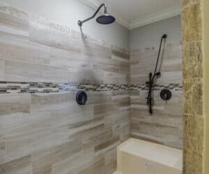 Maste Shower from house model King Pratt Homes, Tyler, Texas