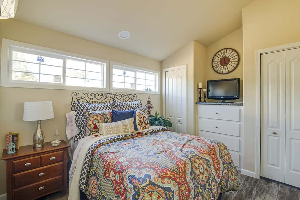 Furnished bedroom from house model APH-601 Pratt Homes, Tyler, Texas