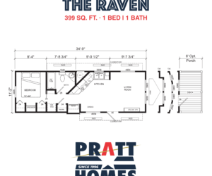 a plan of a tiny house in tyler, texas: the raven model