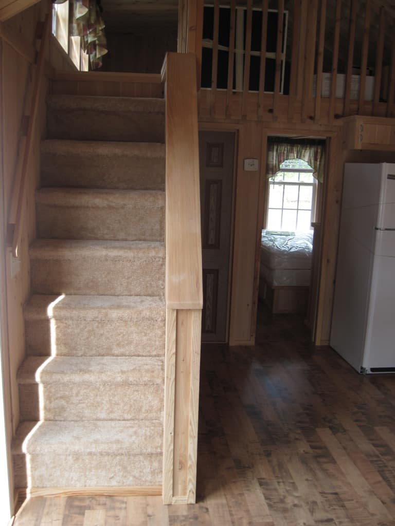 Staircase from the house model Arrowhead Lodge Pratt Homes, Tyler, Texas