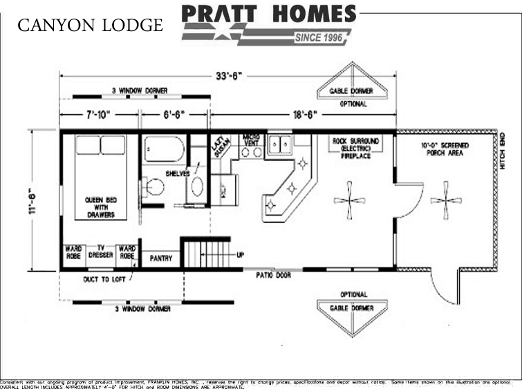 Floor Plan from the house model Canyon Lodge made by Pratt from Tyler Texas