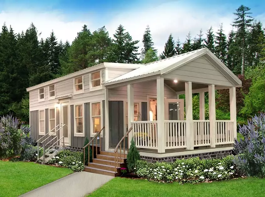 Exterior of incredible tiny home model Jackson