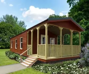 Exterior of from incredible tiny home Titus made by Pratt from Tyler Texas