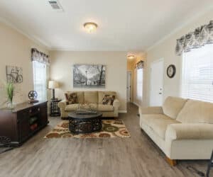 Living Room from house model Broadway Pratt Homes, Tyler, Texas