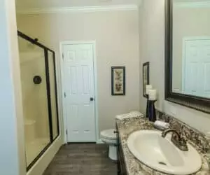 Bathroom entrance from house model Broadway