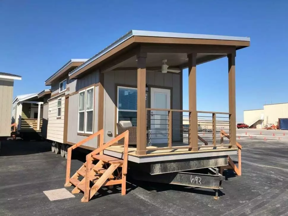 Experior of incredible tiny home Seaside made by Pratt Homes Tyler, Texas