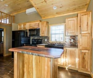 Wooden Kitchen in The ranch home made by Pratt Homes, Tyler, Texas