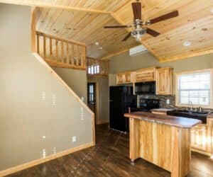 Kitchen of incredible tiny home The Ranch made by Pratt Homes, Tyler, Texas