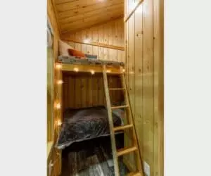 Bunk Beds from affordable tiny home model Mountain Cabin made by Pratt Homes, Tyler, Texas