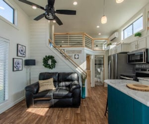 entryway at the affordable tiny home White Pratt Homes, Tyler, Texas