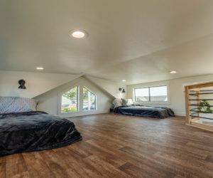 affordable tiny home White loft