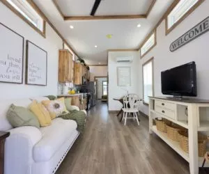 The Lark modular home: a living room.