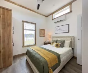 The Lark modular home: a bedroom.