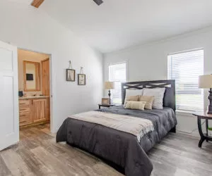 Country Cottage Master bedroom, Pratt Homes, Tyler, Texas