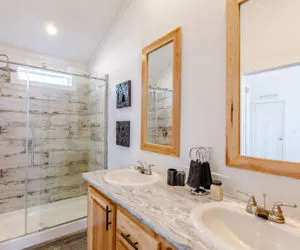 Country Cottage Master Bathroom, Pratt Homes, Tyler, Texas