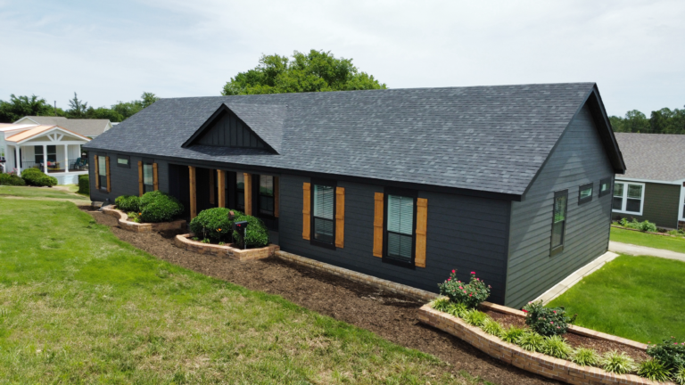 The Riverwalk - a black modular home in Texas