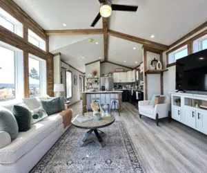 a room in the Austin farmhouse, made by Pratt Homes, Tyler, Texas