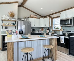 view of the kitchen in the austin farmhouse