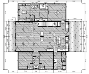 floorplan view of the modular barndominium